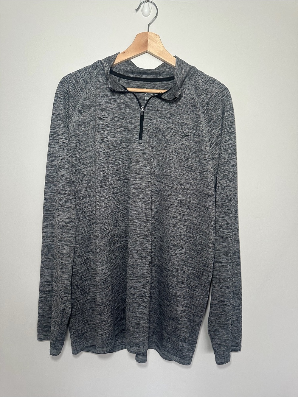 Old Navy Active Go-Dry 1/4 Zip Pullover Gray Space Dye XL